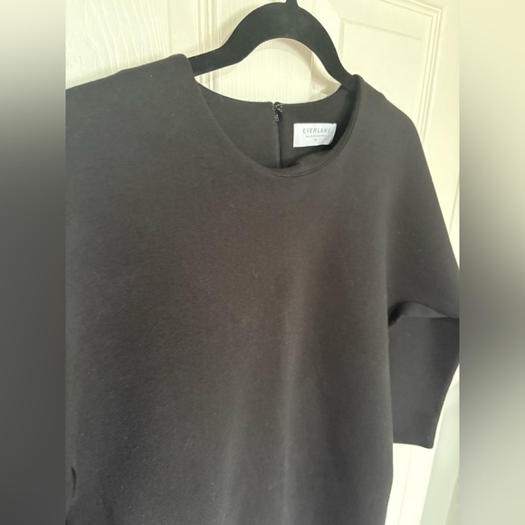 Everlane Scuba Knit Relaxed Tunic Dress in Black | Size XS - Picture 3 of 8